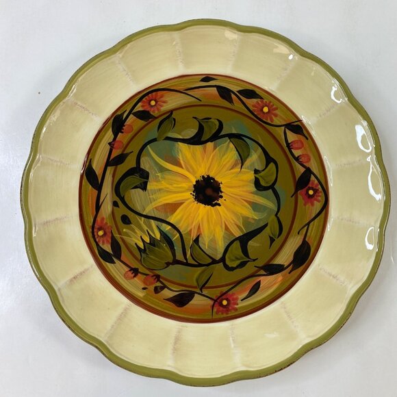Certified International 8.5" Sunflower Salad Plates Set 4 Margaret Le Van - Picture 3 of 6